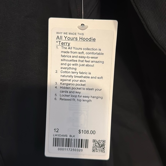 Lululemon All Yours Hoodie *Terry NWT sz 12 - Picture 2 of 5